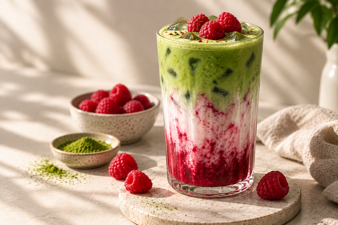Raspberry Matcha Latte